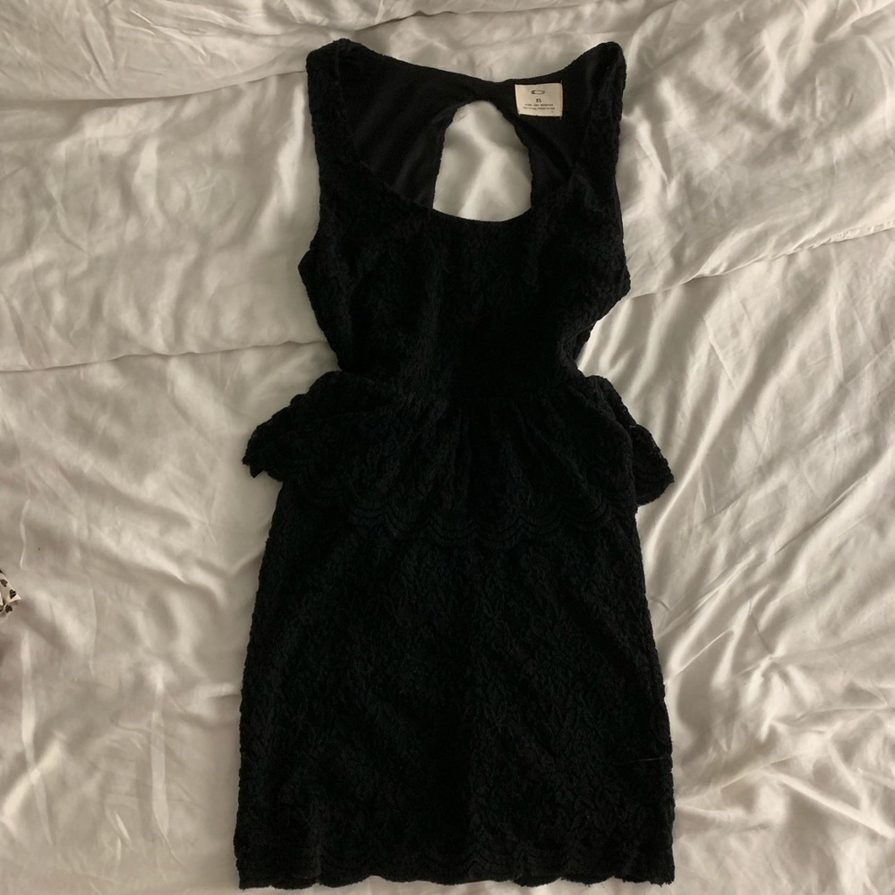 Pins & Needles Black Peplum cocktail dress